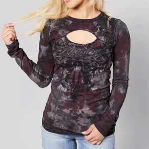 Affliction Cypress Cut-Out T-Shirt XL